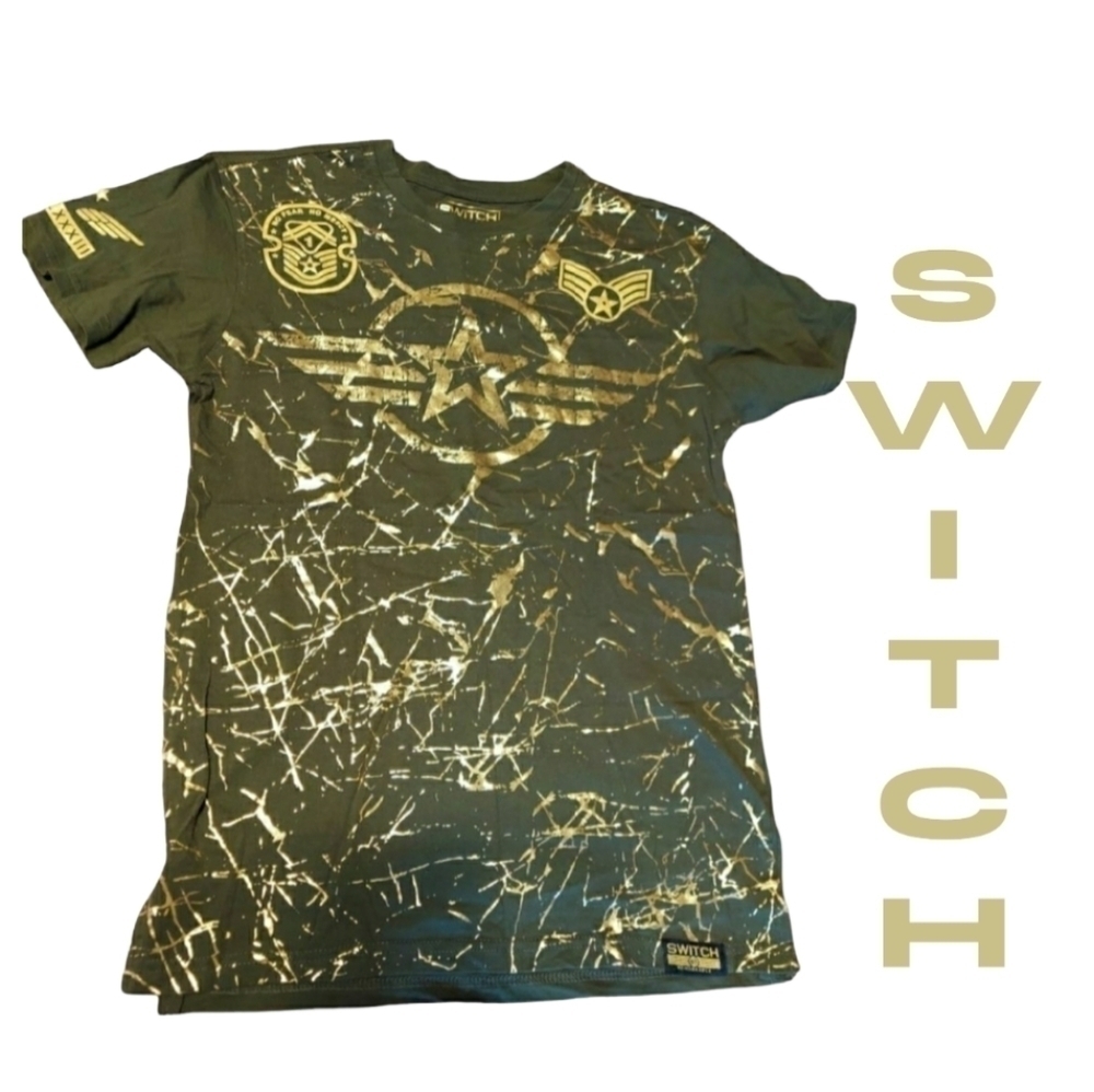 SWITCH Remarkable tee Green & gold  Mene size small
